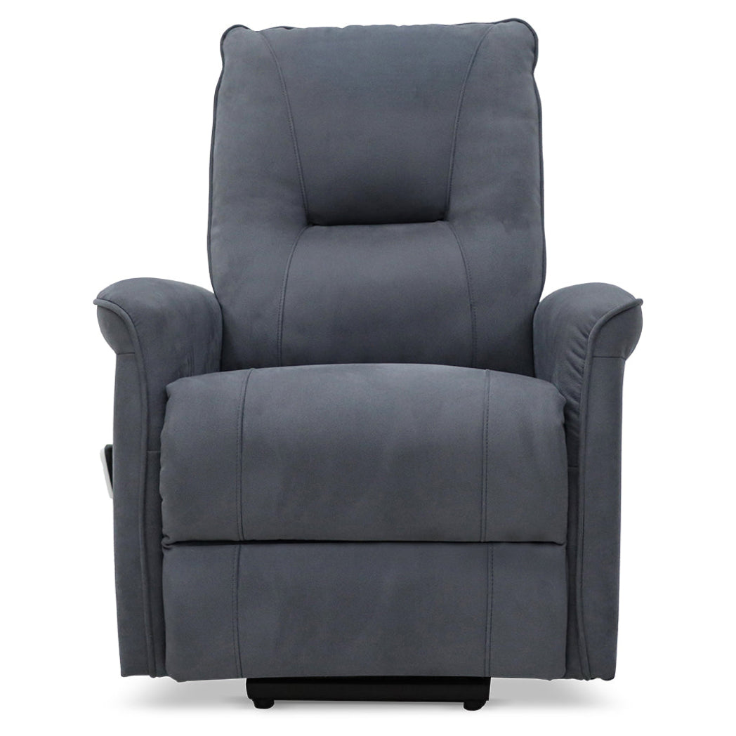 Connaught Riser Recliner with Heat and Massage - Charcoal Grey Suede Fabric - Image 5