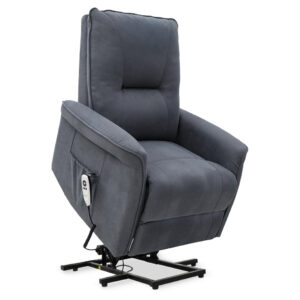 Alternative view of Connaught Riser Recliner with Heat and Massage - Charcoal Grey Suede Fabric