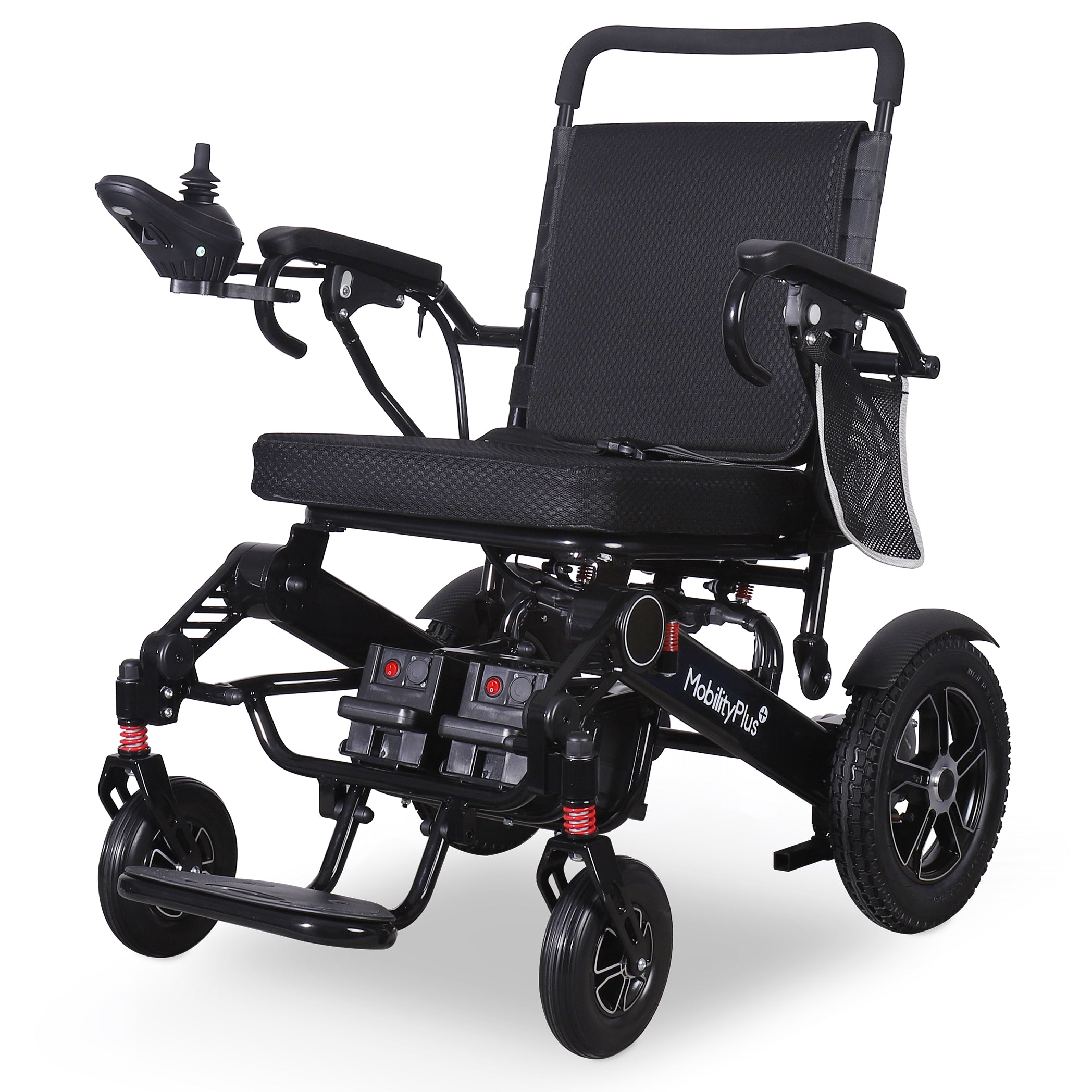 MobilityPlus+ FortisHD Lightweight Folding Electric Wheelchair | Wide Seat, 180kg Load Capacity - Image 4