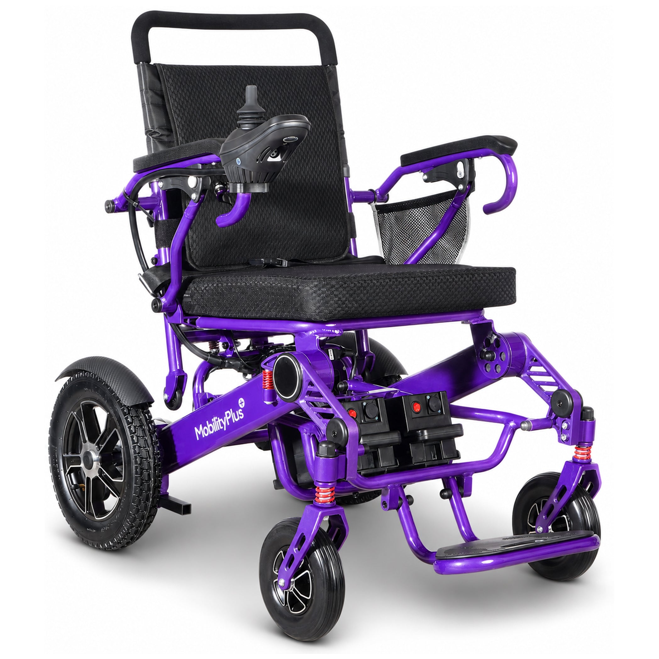 MobilityPlus+ FortisHD Lightweight Folding Electric Wheelchair | Wide Seat, 180kg Load Capacity - Image 3