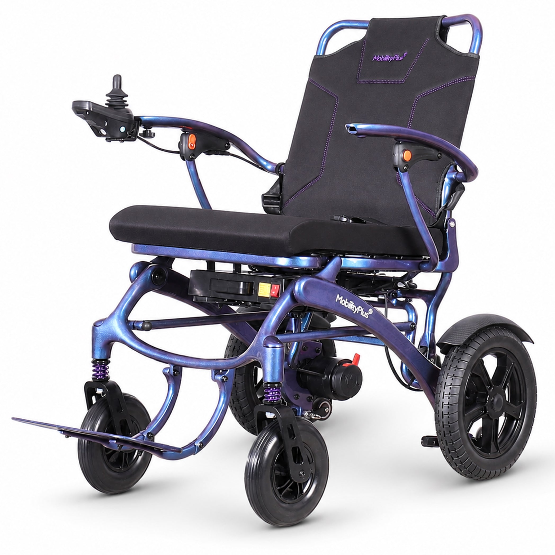 MobilityPlus+ SuperNova Ultra-Light Carbon Folding Electric Wheelchair | Wide Seat, 160kg Load Capacity - Image 3