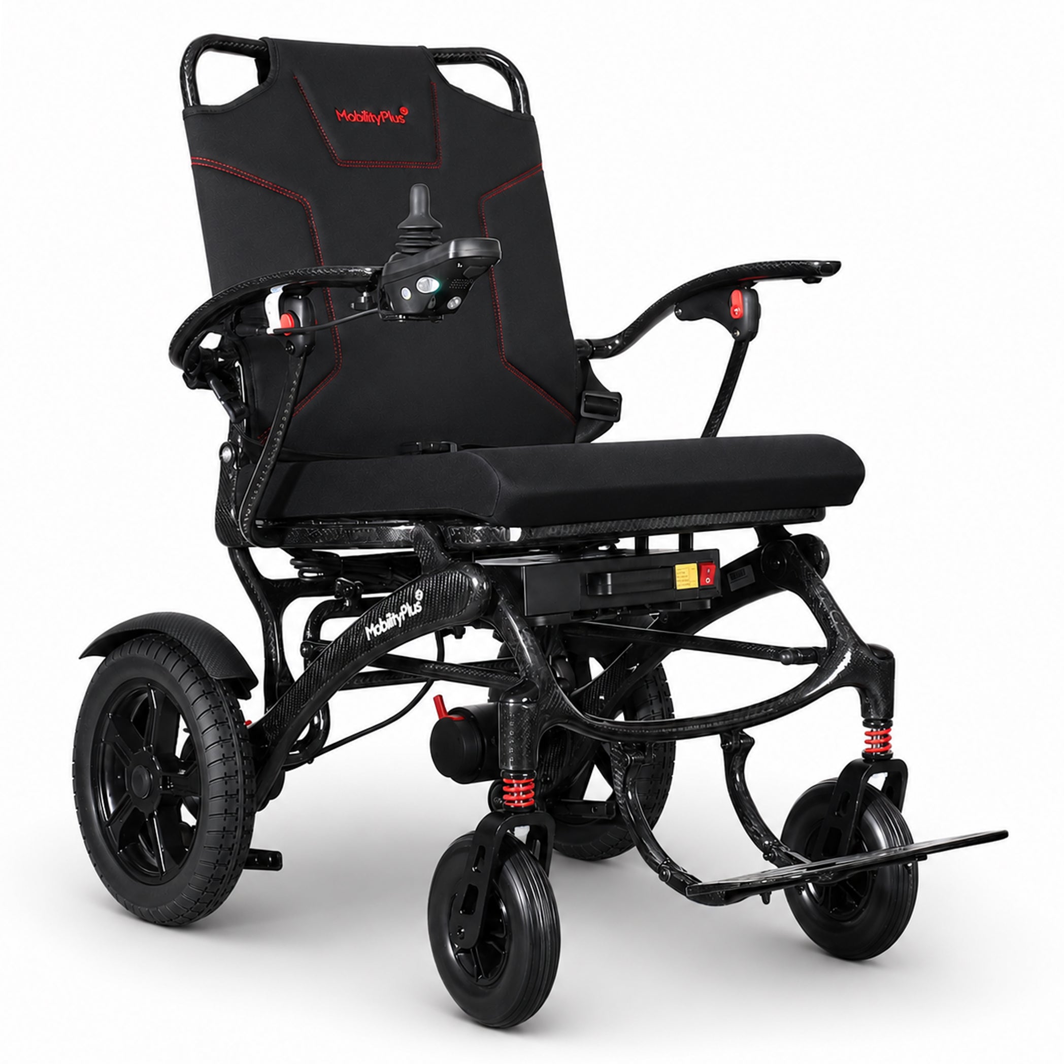 MobilityPlus+ SuperNova Ultra-Light Carbon Folding Electric Wheelchair | Wide Seat, 160kg Load Capacity - Image 6