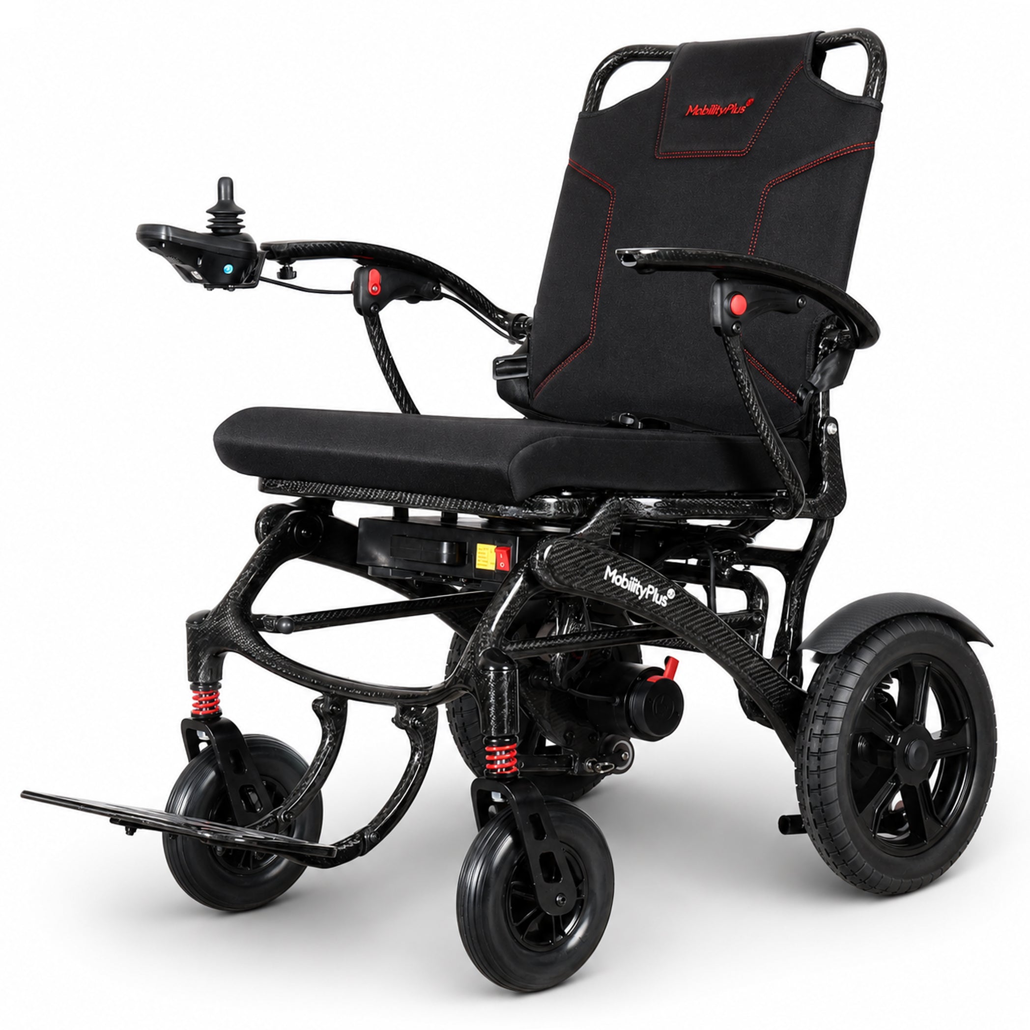 MobilityPlus+ SuperNova Ultra-Light Carbon Folding Electric Wheelchair | Wide Seat, 160kg Load Capacity - Image 7