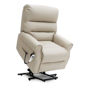 Alternative view of Savoy Dual Motor Riser Recliner - Cream Air Leather