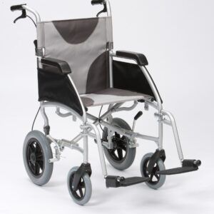 Ultra Lightweight Aluminium Wheelchair Grey/Black Canvas