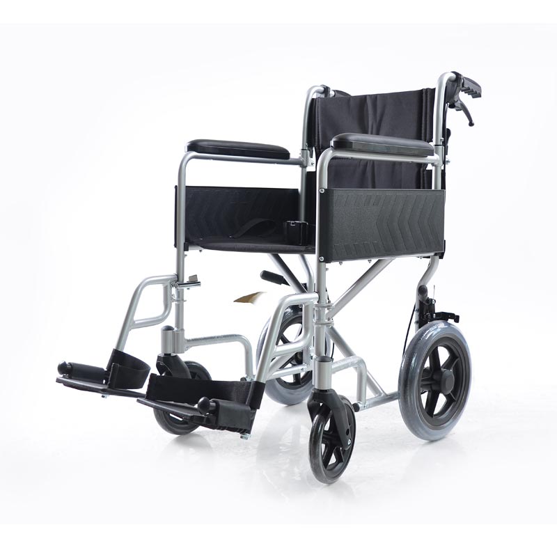 i-Lite Aluminium Transit Wheelchair - Silver - Image 2