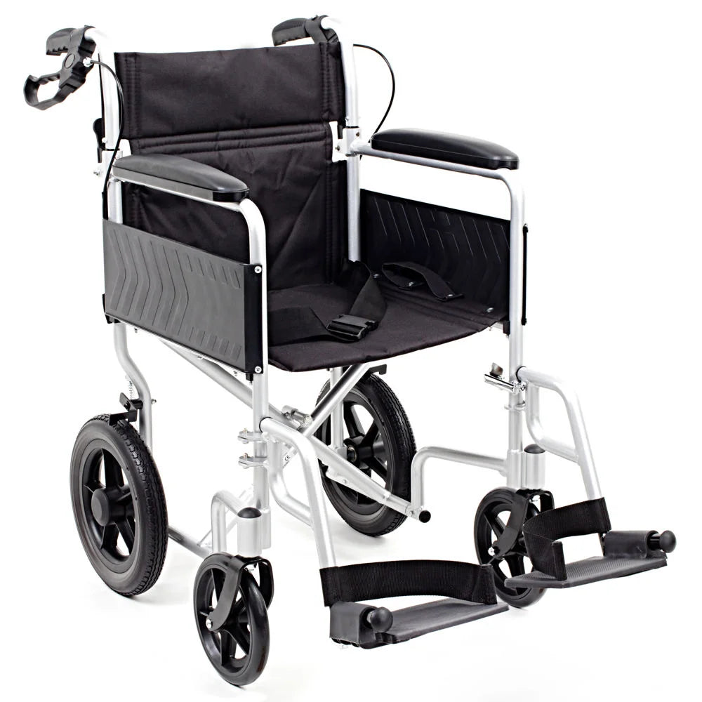 i-Lite Aluminium Transit Wheelchair - Silver
