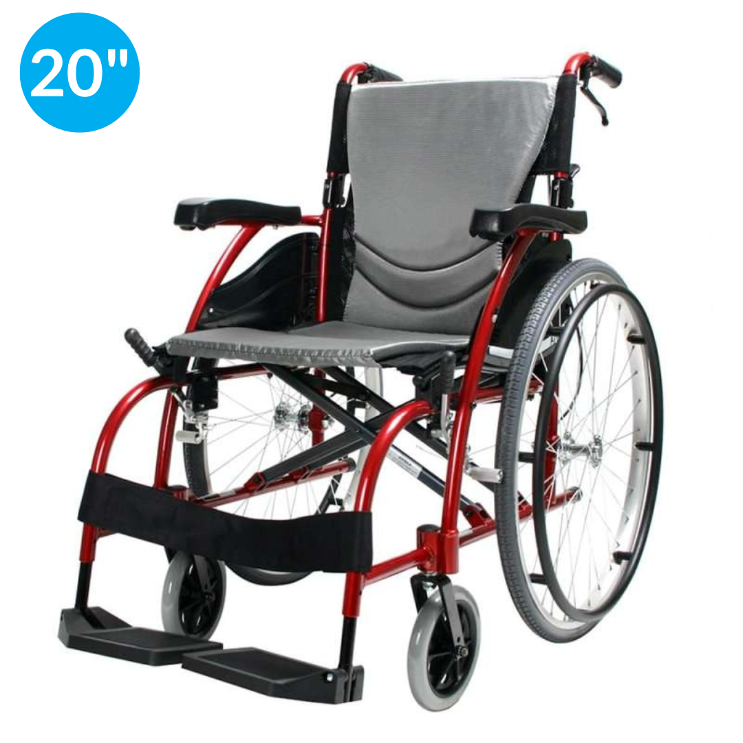 Ergo 115 Self Propel Wheelchair - 20" Seat - Red